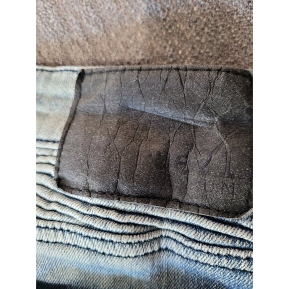 Rue 21 Premium Jeans Mens 32 x 33 Light Wash Destroyed Skinny Supreme Flex - Picture 13 of 13